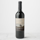Mockup Yellowstone Western Custom Wine Étiquettes (Devant)