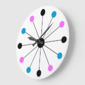 Mod 1960s Retro wandklok Grote Klok (Hoek)