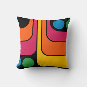 Mod 1970s Retro Stijl Geometrisch Ontwerp Kussen