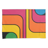 Mod 1970s Retro Stijl Geometrisch Ontwerp Kussensloop (Voorkant-Rechts)