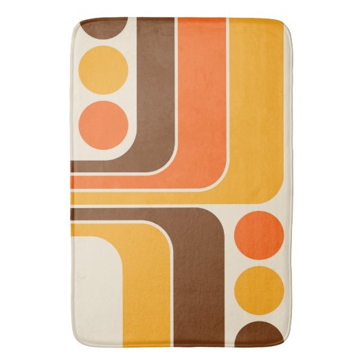 Mod 1970s Retro Style Geometrisch ontwerp Badmat (Voorkant Verticaal)