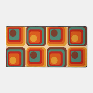 Mod 1970s Retro Style Geometrisch ontwerp Bureaumat