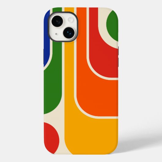 Mod 1970s Retro Style Geometrisch ontwerp Case-Mate iPhone Case (Achterkant)