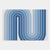 Mod 1970s Retro Style Geometrisch ontwerp Inpakpapier Vel (Voorkant 2)
