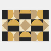 Mod 1970s Retro Style Geometrisch ontwerp Inpakpapier Vel (Voorkant 3)