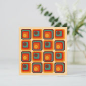 Mod 1970s Retro Style Geometrisch ontwerp Kaart (Staand voorkant)