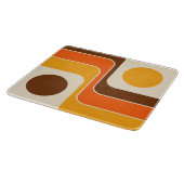 Mod 1970s Retro Style Geometrisch ontwerp Snijplank (Hoek)