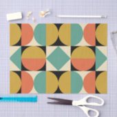 Mod 1970s Retro Style Geometrisch ontwerp Tissuepapier (Craft)
