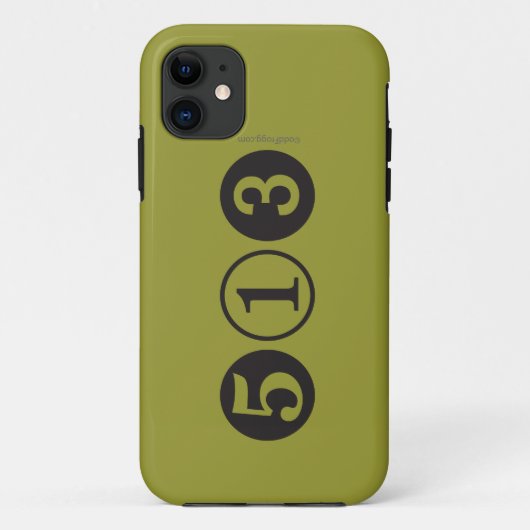 Mod 513 Area Code iPhone 5 Hoesje (mosterd) (Achterkant)