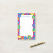 Mod 60-7-jaren ventilatorkrachthippie post-it® notes (Op bureau)