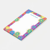 Mod 60-7-jaren ventilatorkrachthippie post-it® notes (Schuin)