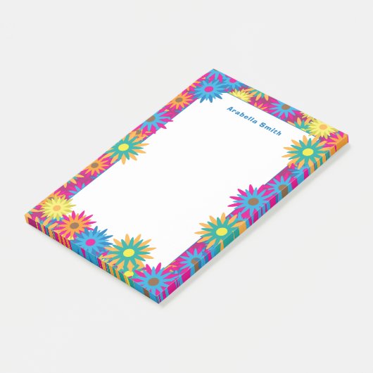 Mod 60-7-jaren ventilatorkrachthippie post-it® notes (Schuin)