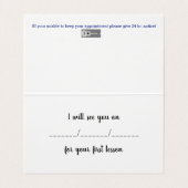 Mod Abstract Collage Guitar Lessons/Muziek Visitekaartjes (Binnenkant ongevouwen)