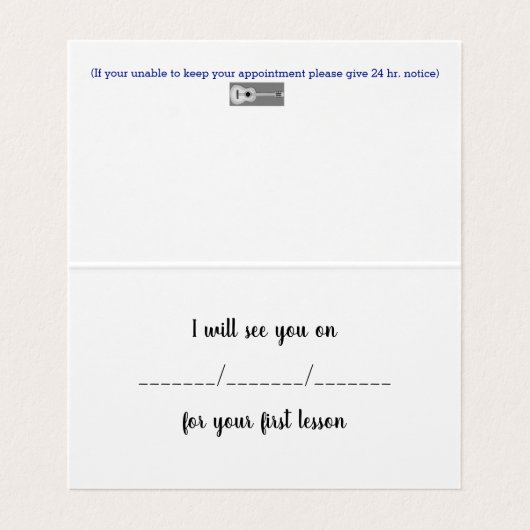 Mod Abstract Collage Guitar Lessons/Muziek Visitekaartjes (Binnenkant ongevouwen)