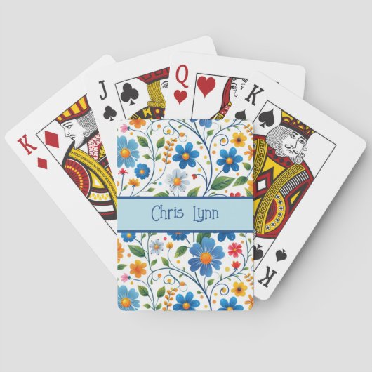 Mod Abstract Flowers Theme Pokerkaarten (Achterkant)