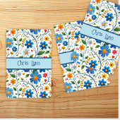 Mod Abstract Flowers Theme Pokerkaarten