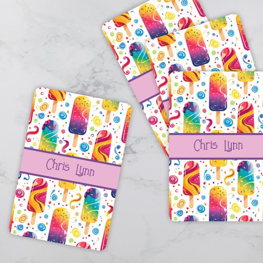 Mod Abstract Summer Frozen Treat Theme Pokerkaarten