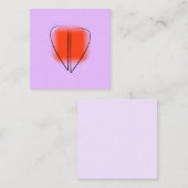 Mod Art Hart 2,5"x2,5" Vlakte Briefkaart (Voorkant / Achterkant)