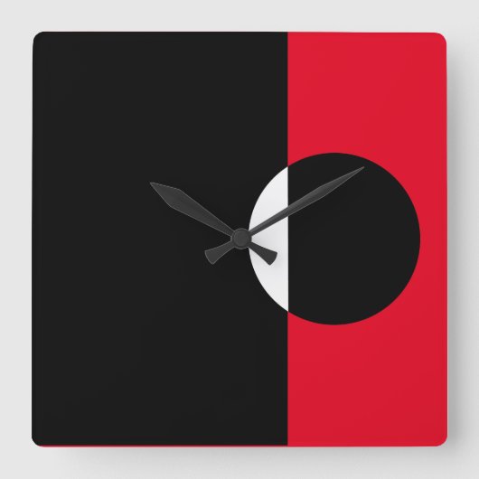 Mod Art-vormen Vierkante Klok (Voorkant)