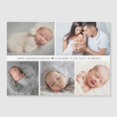 Mod Baby Boy Hart Foto Collage Geboortestatistieke (Voorkant)