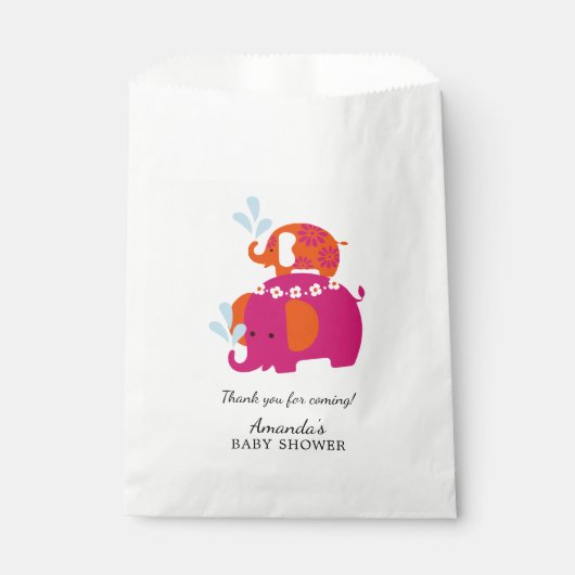 Mod Baby shower éléphant Favoriser les sacs (Devant)