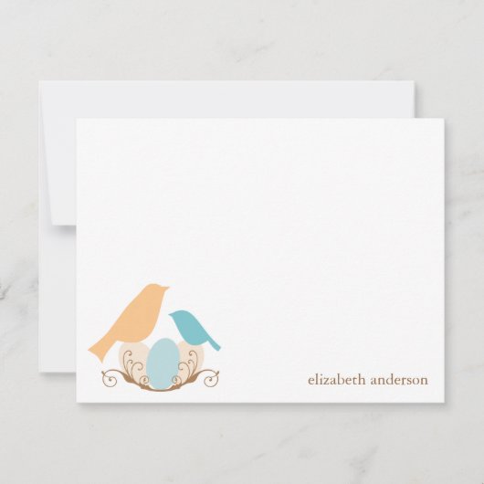 Mod Birds Nest Flat Merci Cartes (Devant)