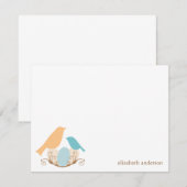 Mod Birds Nest Flat Merci Cartes (Devant / Derrière)