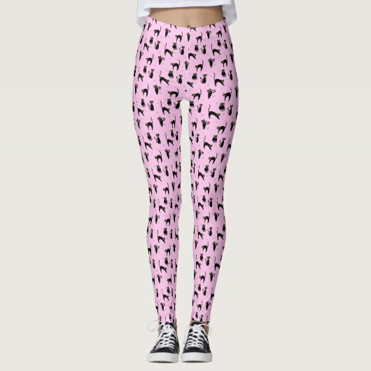 Mod Black Cats Leggings (Voorkant)
