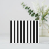 Mod Black en White Stripes Pattern Briefkaart (Staand voorkant)