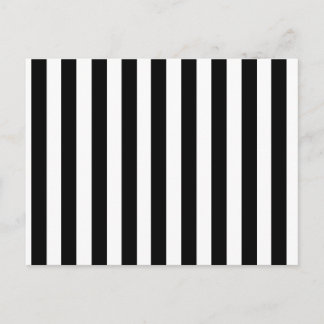 Mod Black en White Stripes Pattern Briefkaart
