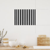 Mod Black en White Stripes Pattern Poster (Keuken)