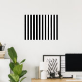 Mod Black en White Stripes Pattern Poster (Thuiskantoor)