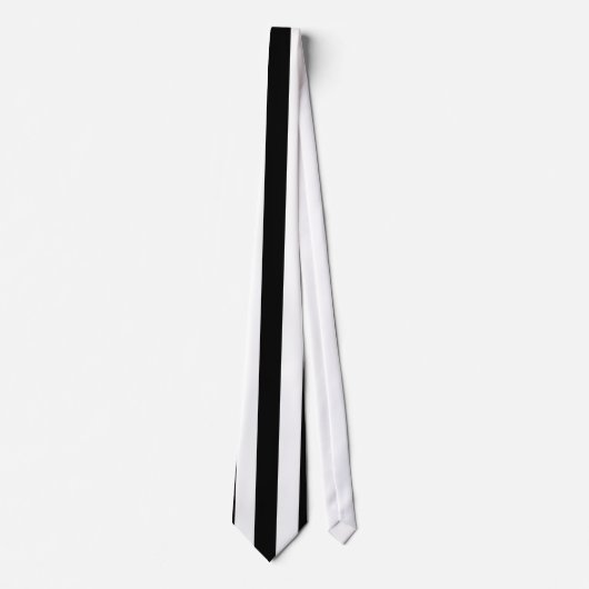 Mod Black en White Stripes Pattern Stropdas (Voorkant)