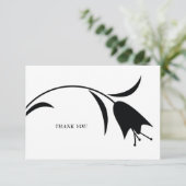 MOD BLACK TULP WEDDING BEDANKKAART (Staand voorkant)