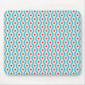Mod blauw en rode cirkels grafisch ontwerp hoesje  muismat (Voorkant)