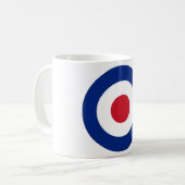MOD Bleu Rouge et Blanc café Mug | Cadeaux MOD (Devant gauche)