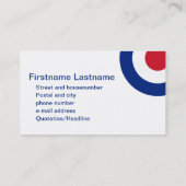 MOD Bleu rouge et Cartes de visite blancs | Cadeau (Dos)