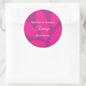 Mod Bloemblaadjes Botanische Fuchsia Bruidsfeest Ronde Sticker (Tas)