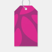 Mod Bloemblaadjes Botanische Fuchsia Bruiloftsfees Cadeaulabel (Achterkant)