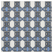 Mod Blue Abstract Scarab Patroon Stof (Swatch)