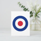 MOD Blue Red en White Post Card | MOD-cadeautjes Briefkaart (Staand voorkant)