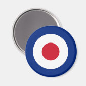 MOD Blue Red en White Round Magnet | MOD-cadeautje Magneet (Voorkant / Achterkant)