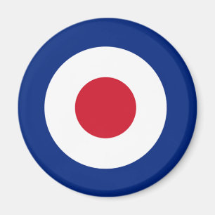 MOD Blue Red en White Round Magnet   MOD-cadeautje Magneet