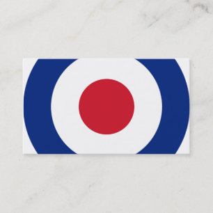 MOD Blue Red en White Visitekaartjes   MOD-cadeaut
