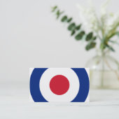 MOD Blue Red en White Visitekaartjes | MOD-cadeaut (Staand voorkant)