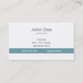 Mod Blue White Classy Cartes d'affaires immobilièr (Dos)