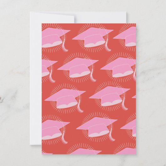 Mod Bright Bold Graduation Party Pet Kaart (Achterkant)