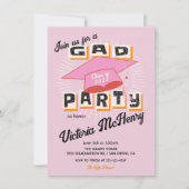 Mod Bright Bold Graduation Party Pet Kaart (Voorkant)