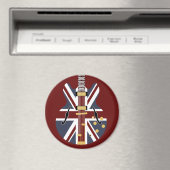 Mod Brit Pop Art gitaarkoelkast Magneet (Insitu (Vaatwasser))