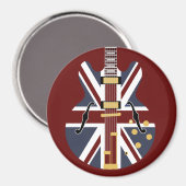 Mod Brit Pop Art gitaarkoelkast Magneet (Voorkant / Achterkant)